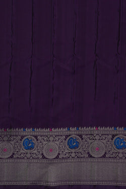 Image of Gadwal Silk Violet Saree