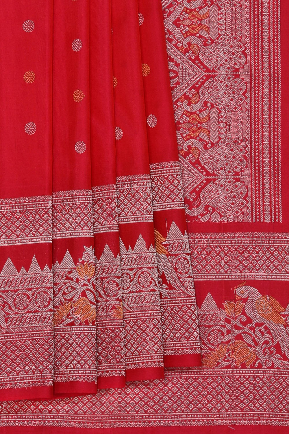 Image of Gadwal Silk Pink Saree