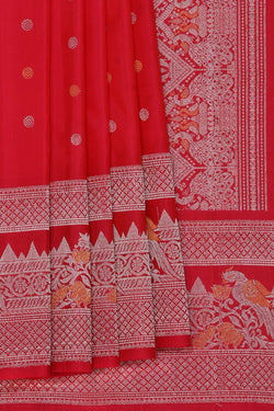 Image of Gadwal Silk Pink Saree