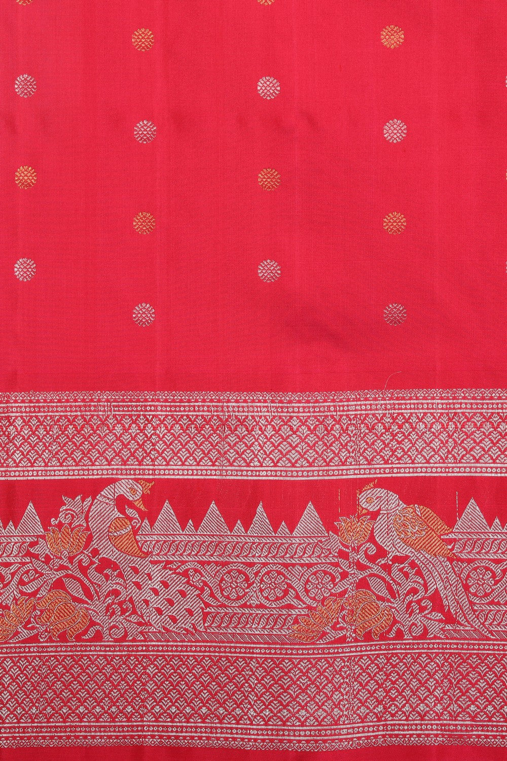 Image of Gadwal Silk Pink Saree