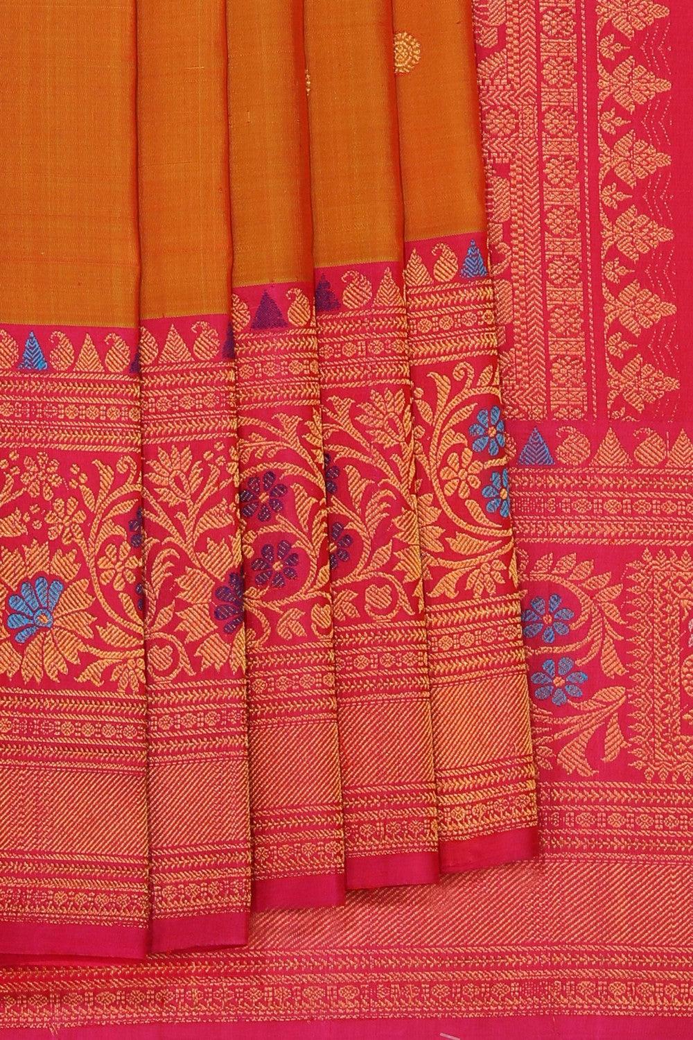 Gadwal Silk Yellow Saree