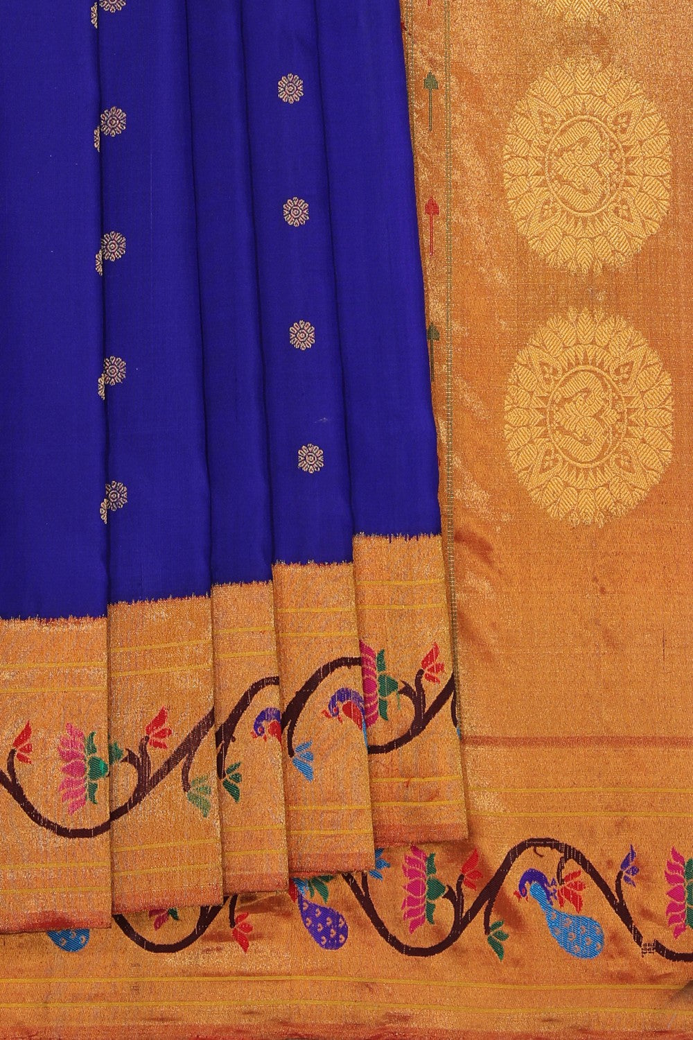 Gadwal Silk Indigo Blue Saree