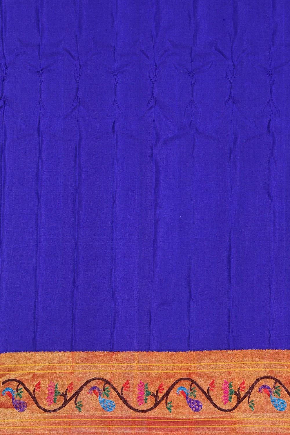 Image of Gadwal Silk Indigo Blue Saree