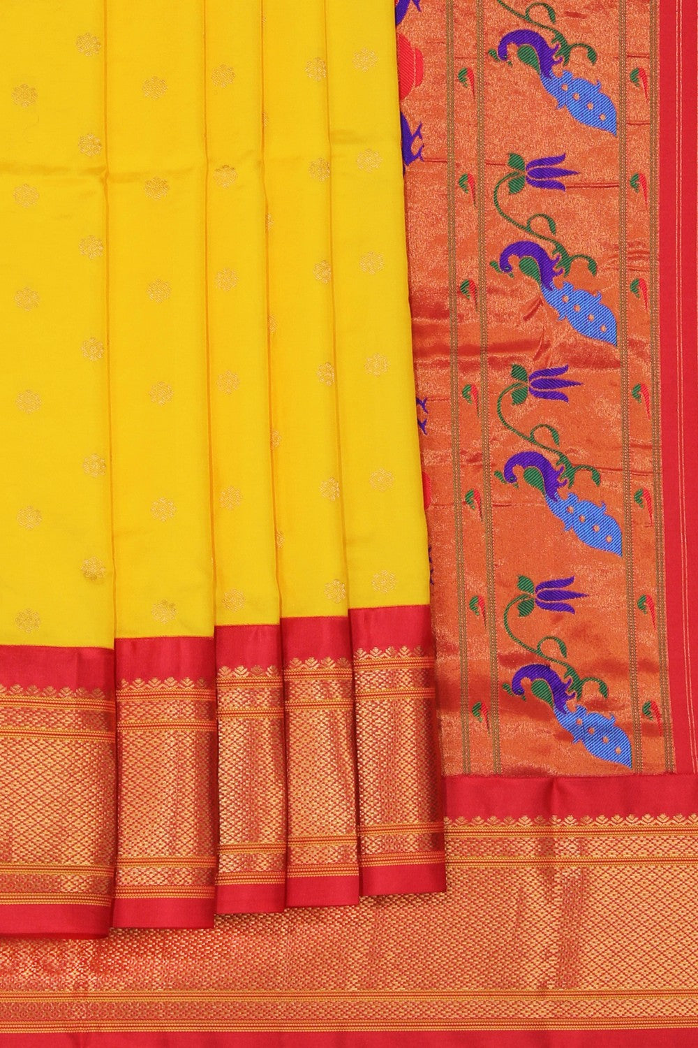 Gadwal Silk Yellow Saree