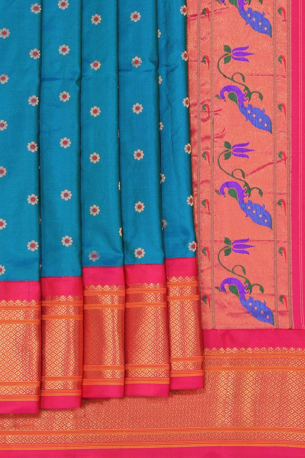 Gadwal Silk Blue Saree