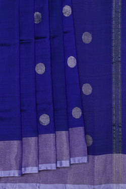 Image of Uppada Silk Blueberry Blue Saree