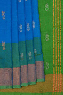 Image of Uppada Silk Blue Saree