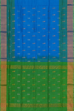 Image of Uppada Silk Blue Saree