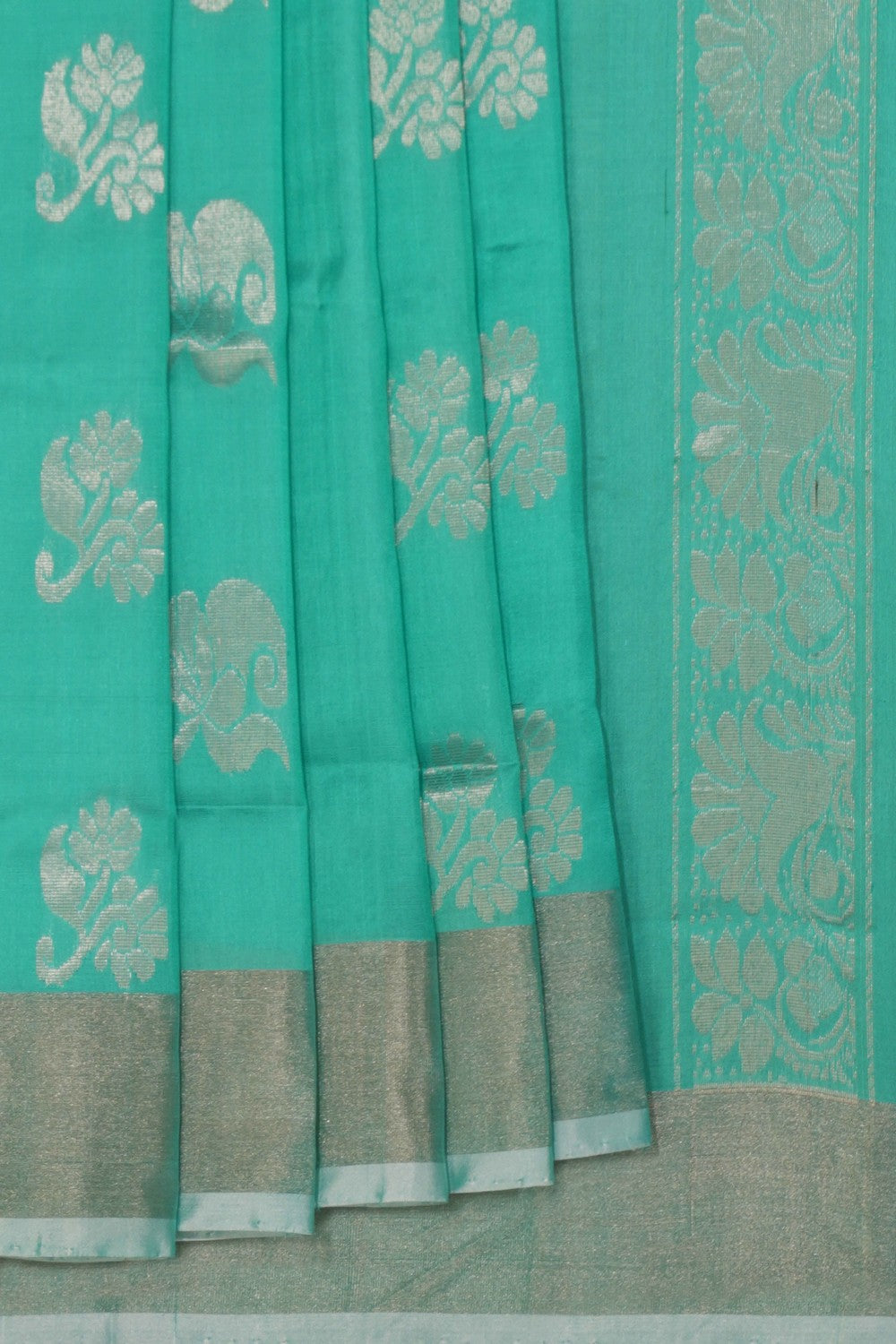 Uppada Silk Sea Green Saree