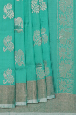 Image of Uppada Silk Sea Green Saree