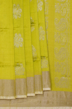 Image of Uppada Silk Spring Yellow Saree