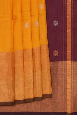 Image of Uppada Silk Mustard Saree