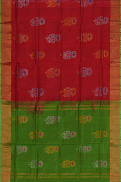 Image of Uppada Silk Red Saree