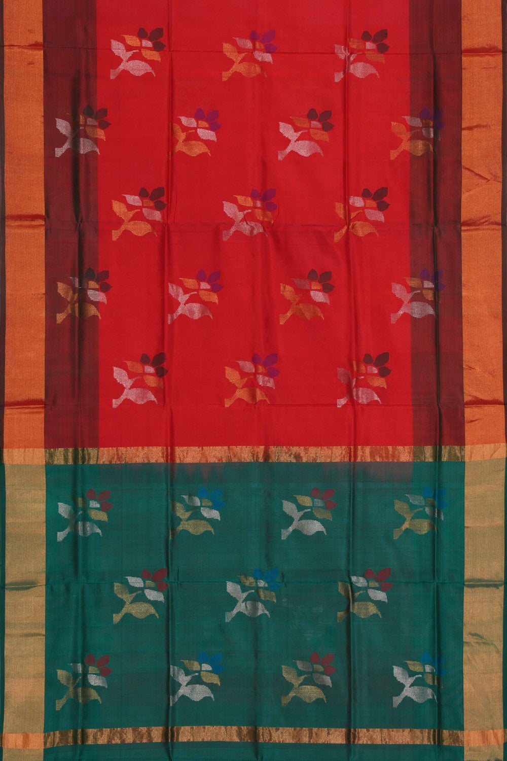 Image of Uppada Silk Red Saree
