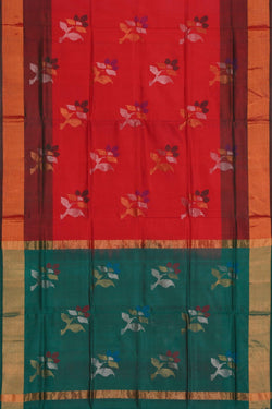 Image of Uppada Silk Red Saree