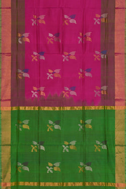 Image of Uppada Silk Magenta-Pink Saree