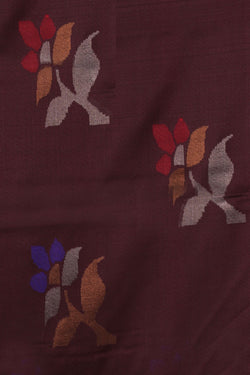 Image of Uppada Silk Coffee Maroon Saree