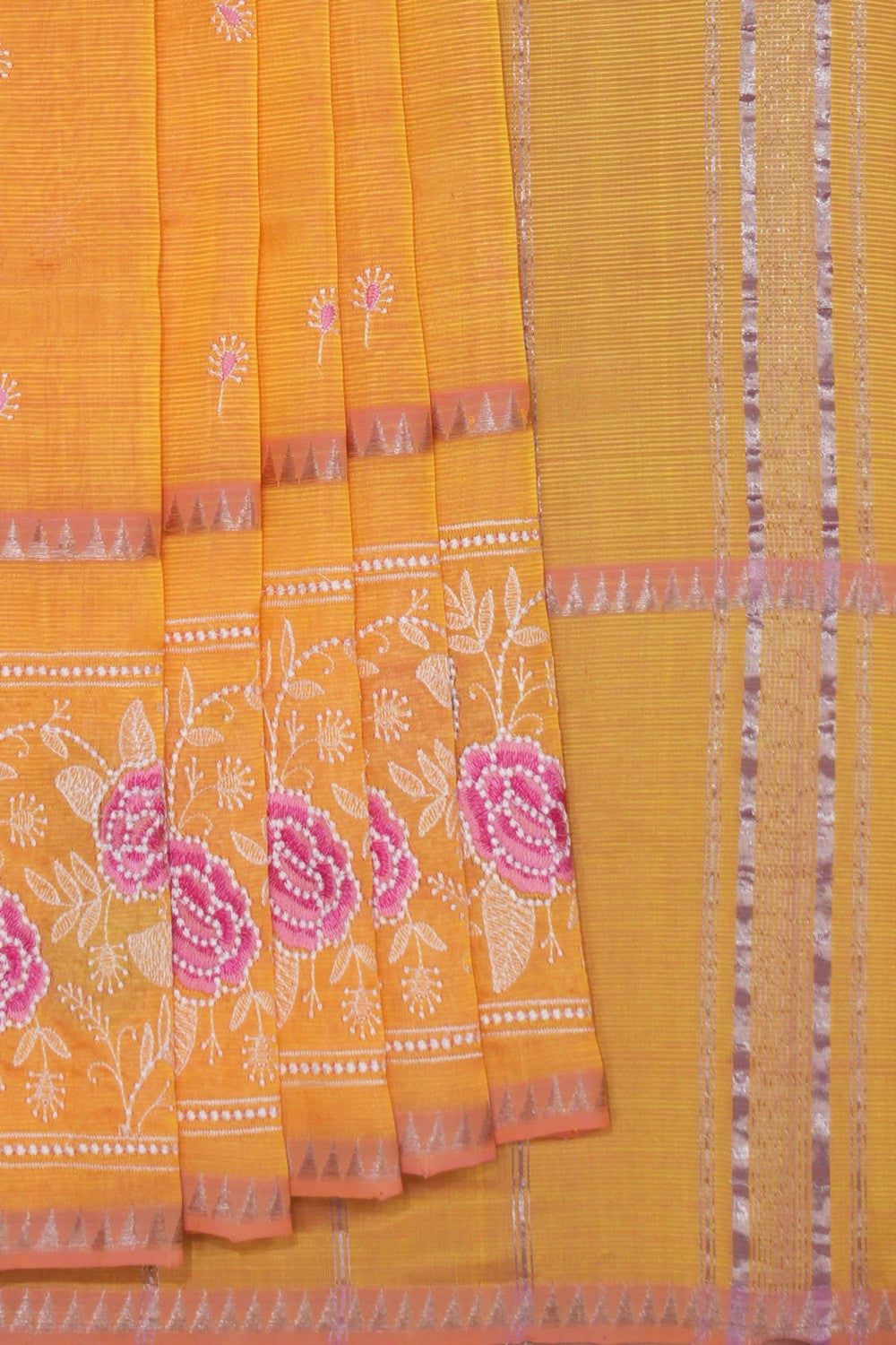 Mangalgiri Silk Embroidery Saree