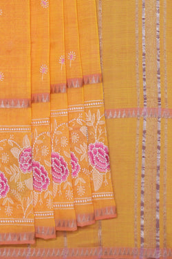 Image of Mangalgiri Silk Embroidery Saree