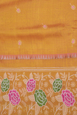 Image of Mangalgiri Silk Embroidery Saree