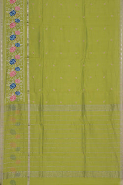 Image of Mangalgiri Silk Embroidery Saree