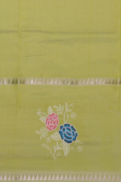 Image of Mangalgiri Silk Embroidery Saree