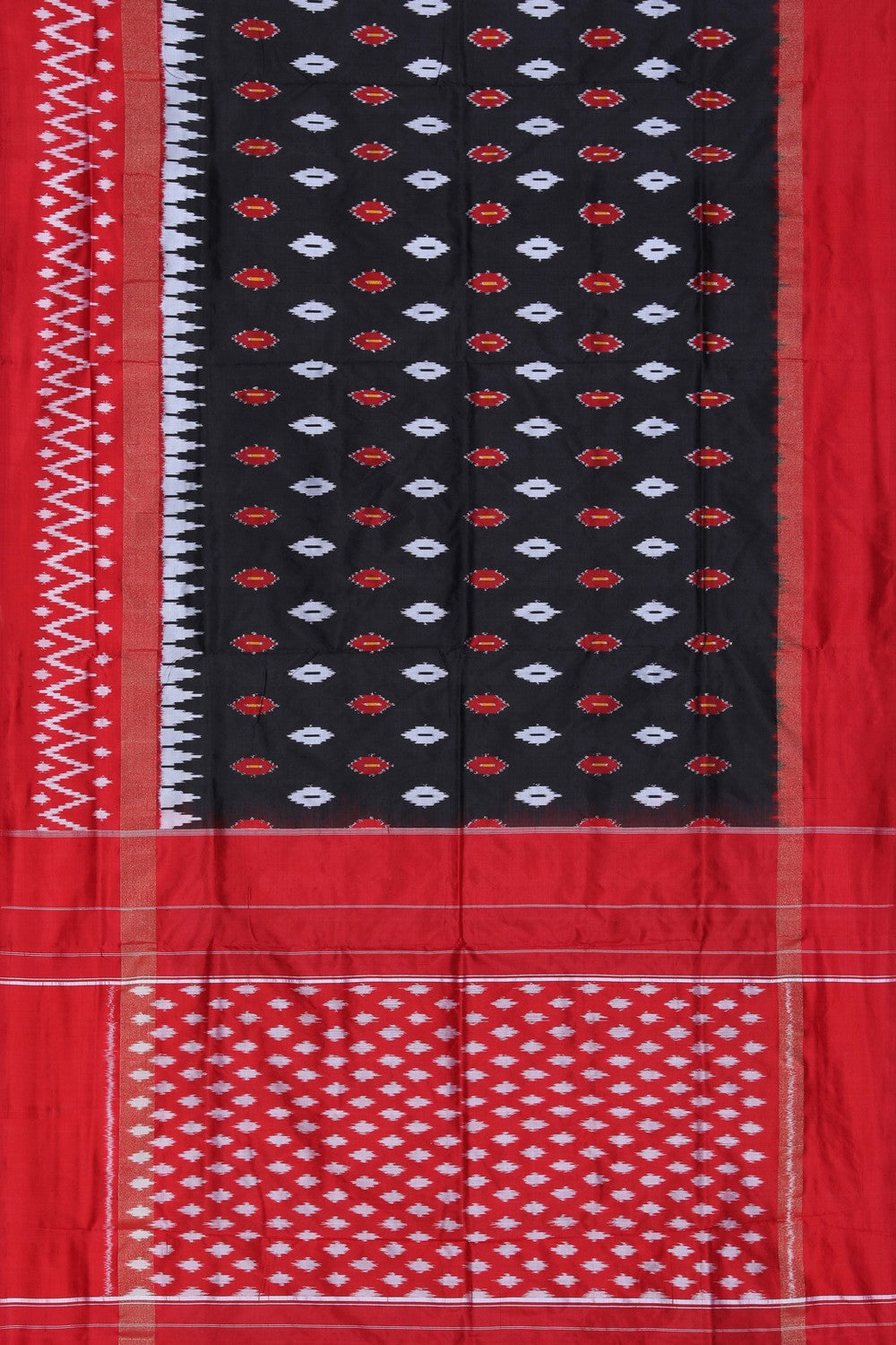 Pochampally Ikat Silk Black Saree