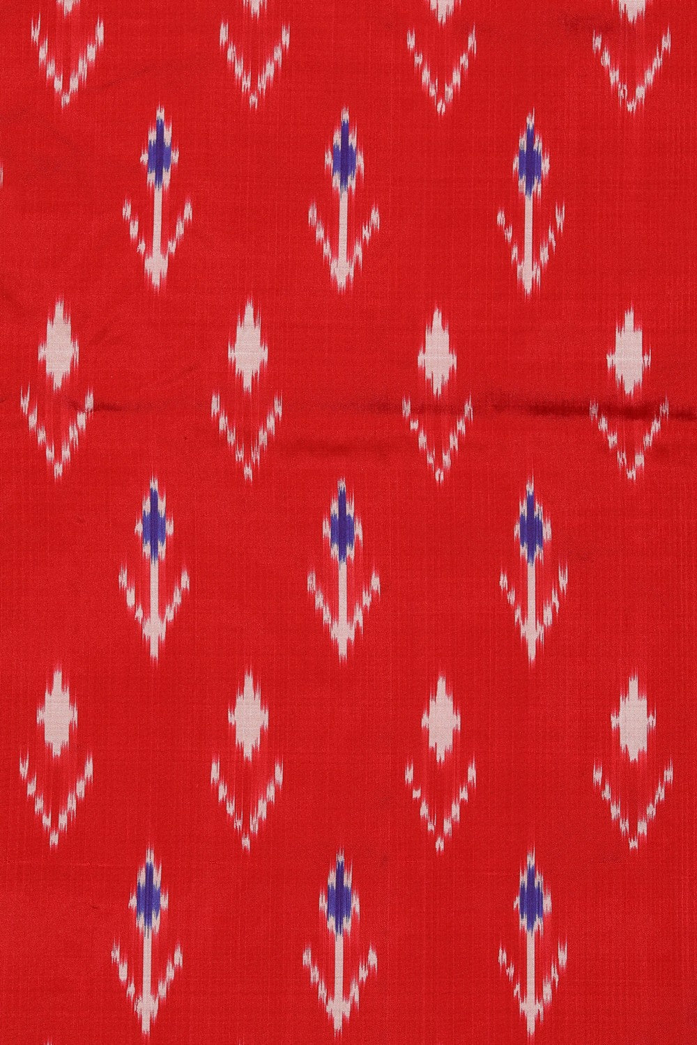 Pochampally Ikat Silk Red Saree