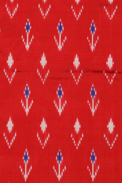 Image of Pochampally Ikat Silk Red Saree