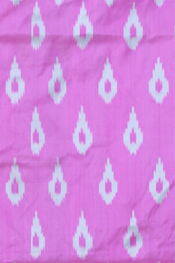 Image of Pochampally Ikat Silk Lotus Pink Saree