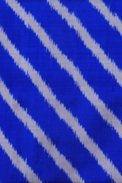 Image of Pochampally Ikat Silk Royal Blue Saree