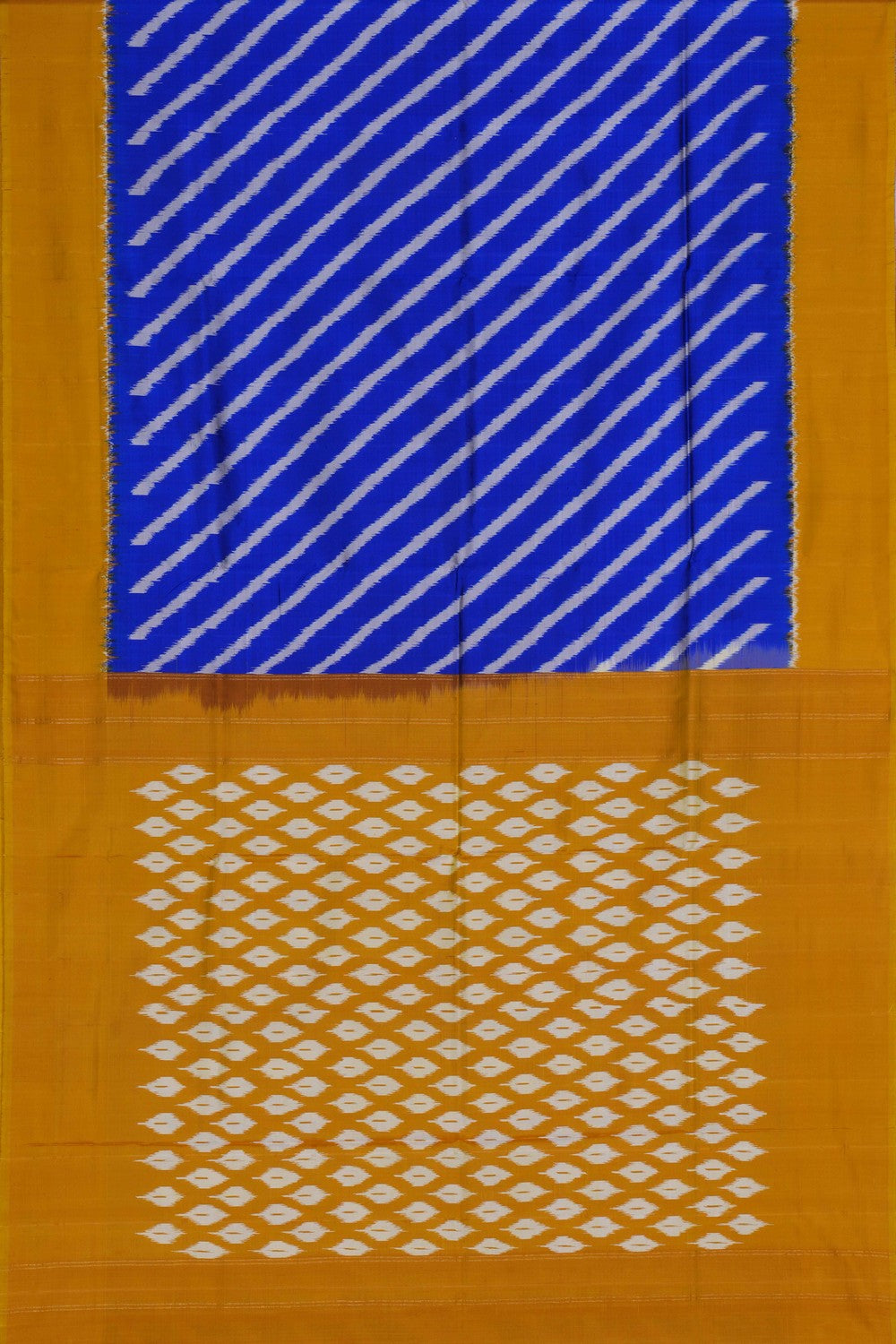 Pochampally Ikat Silk Royal Blue Saree