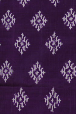 Image of Pochampally Ikat Silk Violet Saree