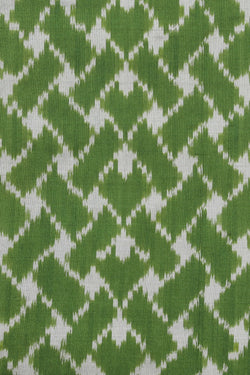 Image of Pochampally Ikat Silk Green Saree