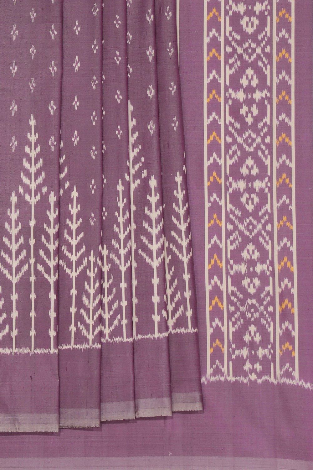 Pochampally Ikat Silk Purple Saree