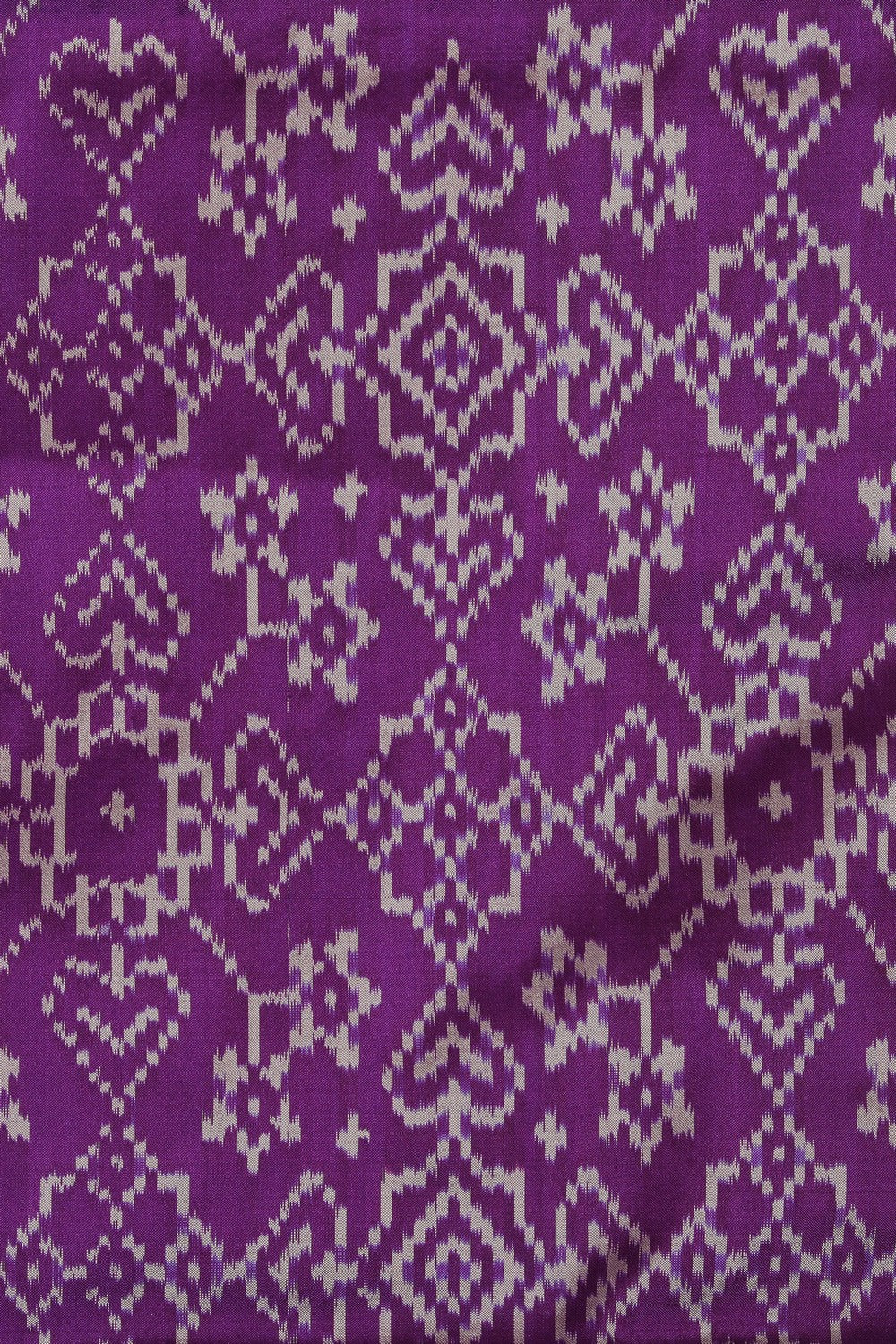 Pochampally Ikat Silk Violet Saree