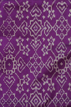 Image of Pochampally Ikat Silk Violet Saree