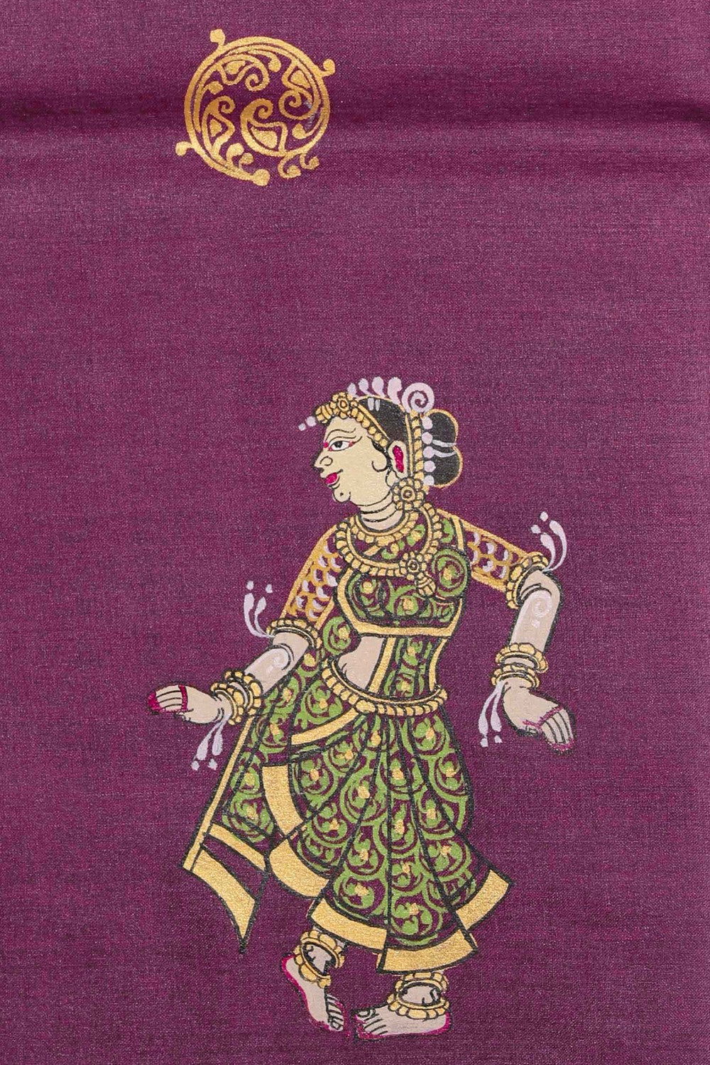 Image of Pattachitra Hand-Painted Saree