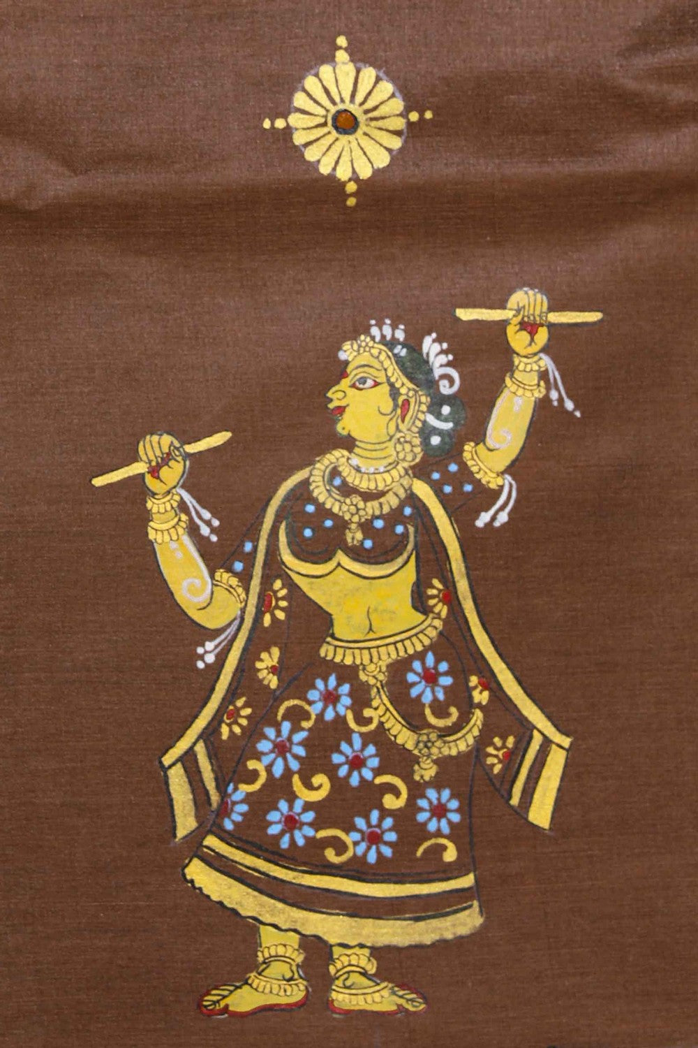 Image of Pattachitra Hand-Painted Saree