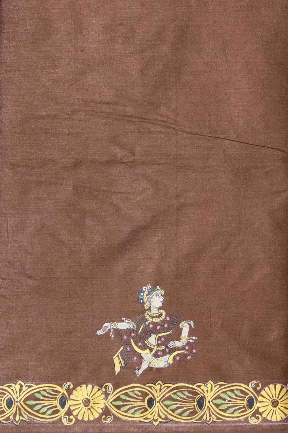 Image of Pattachitra Hand-Painted Saree