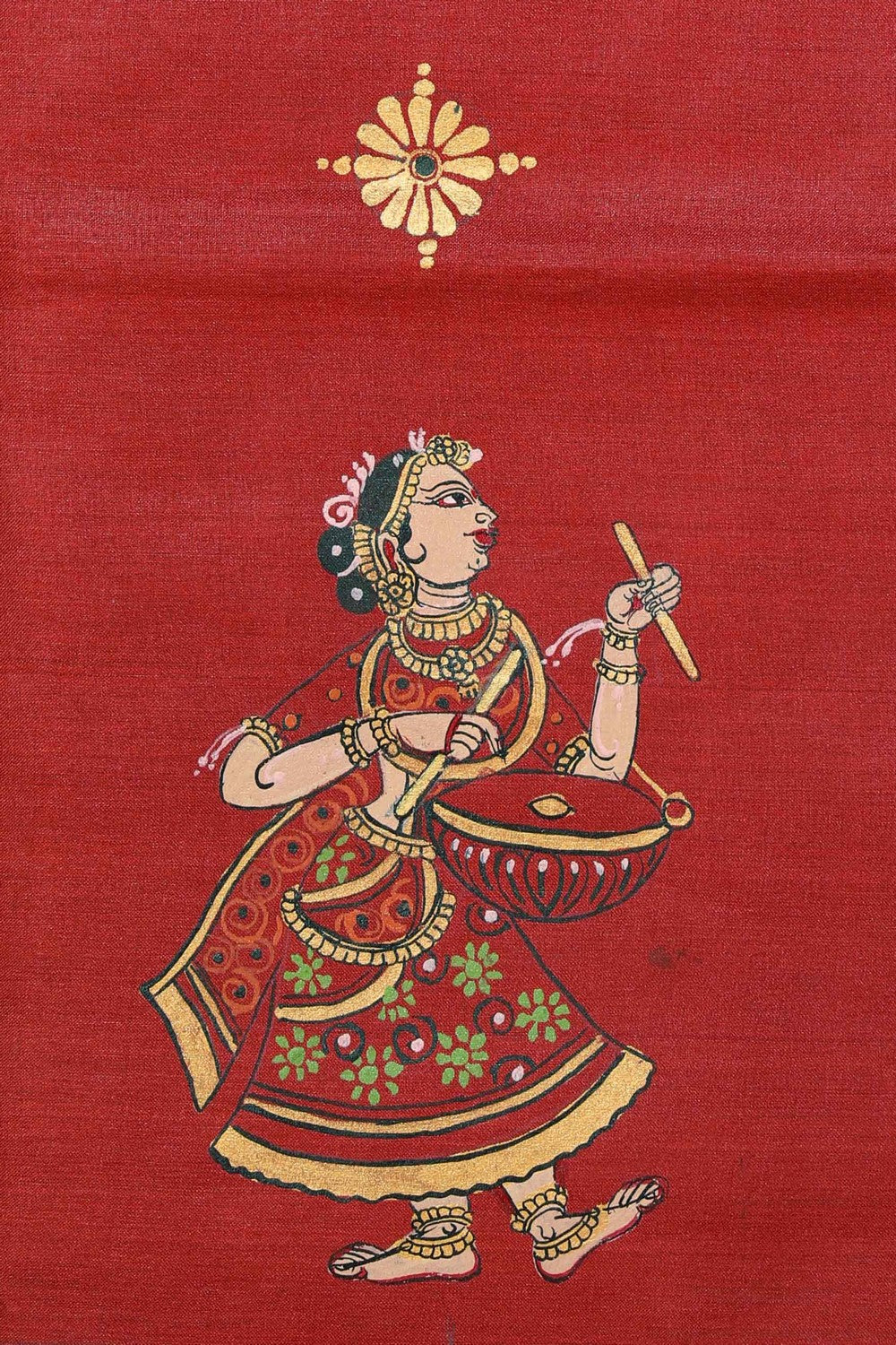 Image of Pattachitra Hand-Painted Saree