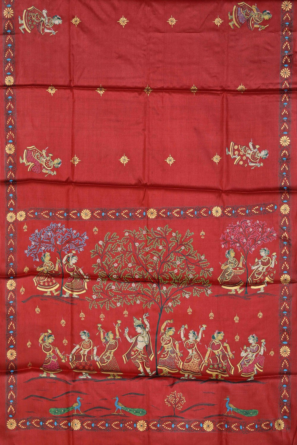 Image of Pattachitra Hand-Painted Saree