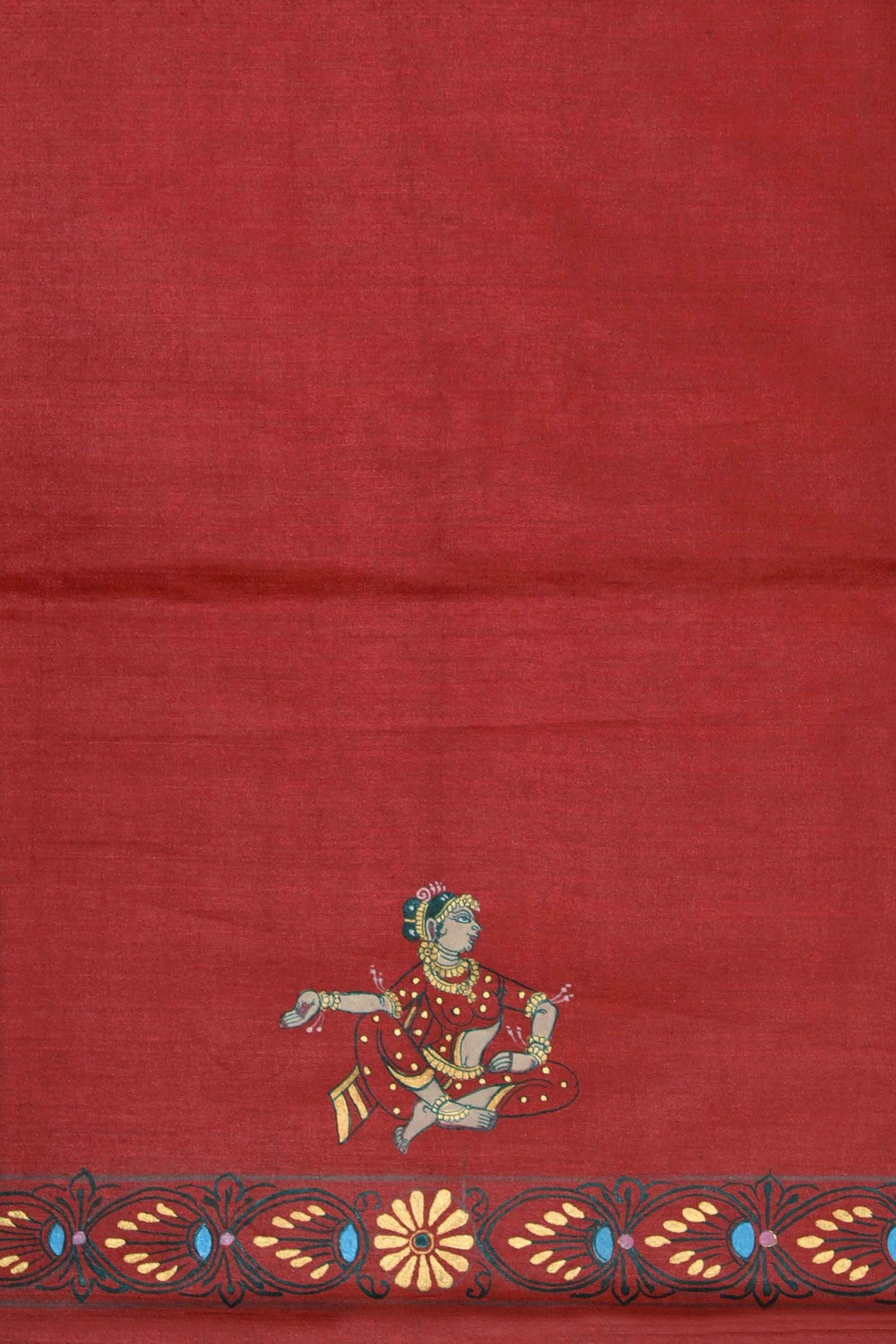 Image of Pattachitra Hand-Painted Saree