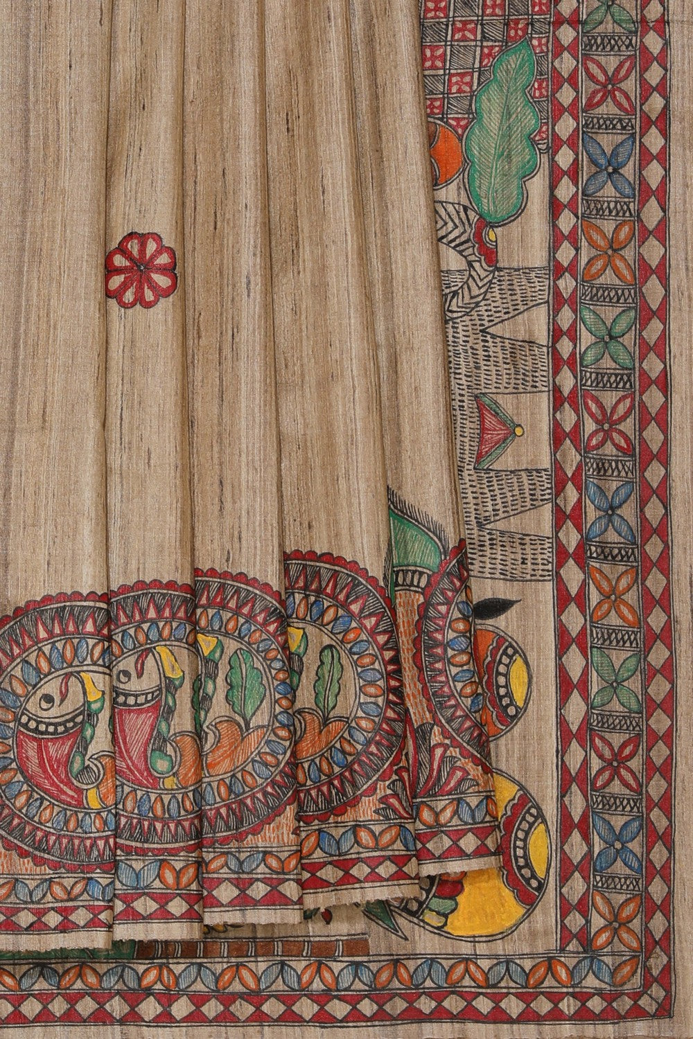 Madhubani Hand-Painted Saree