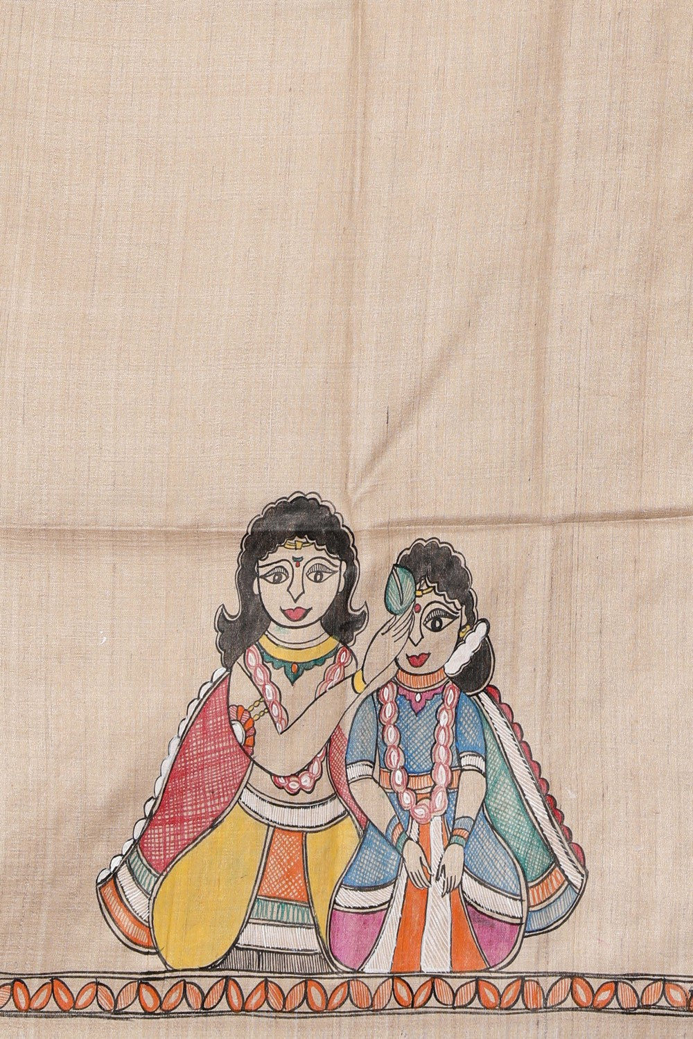 Madhubani Hand-Painted Saree