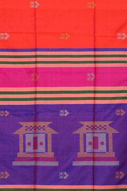 Image of Bengal Silk Red Saree