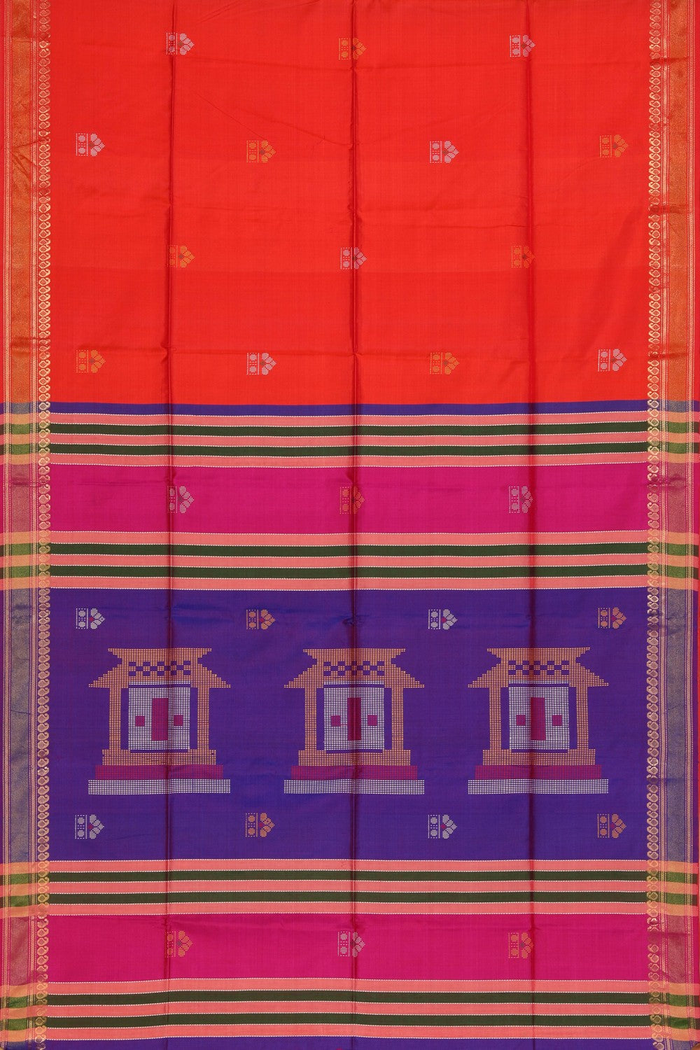 Bengal Silk Red Saree