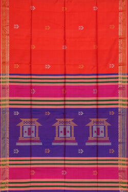 Image of Bengal Silk Red Saree