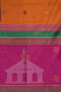 Image of Bengal Silk Brown Saree