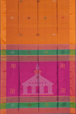 Image of Bengal Silk Brown Saree